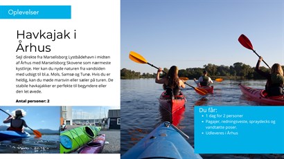 Skønne aktive oplevelser i naturen  - Vejledende udsalgspris op til 1499,- 